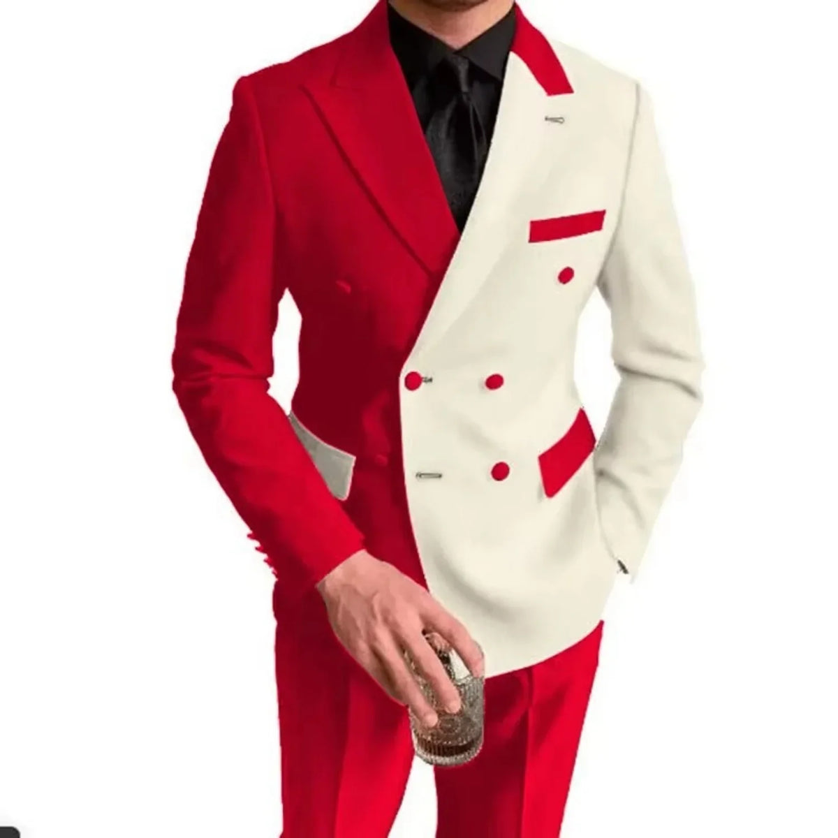 Costumes élégants de mariage/affaires, 2 pièces, coupe ajustée, blazer croisé, costumes de garçons d'honneur, tenues formelles pour hommes (veste + pantalon)