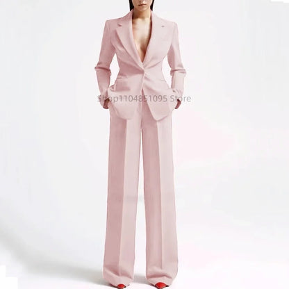 Women's Suit Party Wedding Fashion Style 2pcs Slim Fit Prom Blazer Pants Outfit Dress Evening Dresses for Prom Lady Clothes