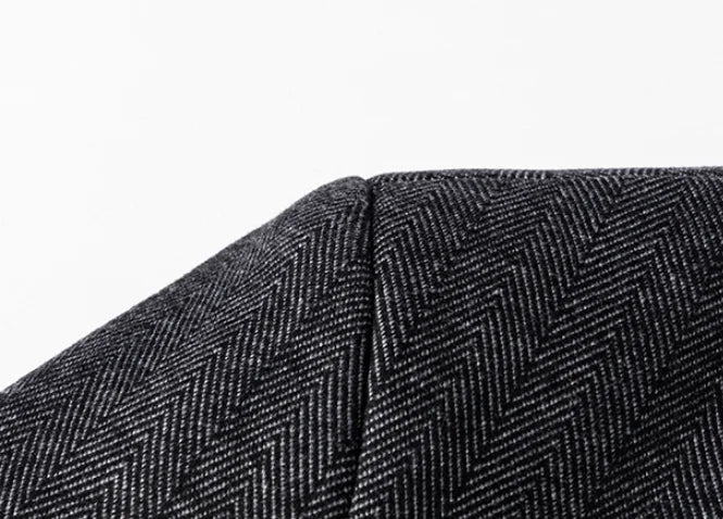 Men's 2024 Business Casual Single Suit Jacket High Quality Herringbone Wool Blend Single Breasted Stylish Handsome Line Bag