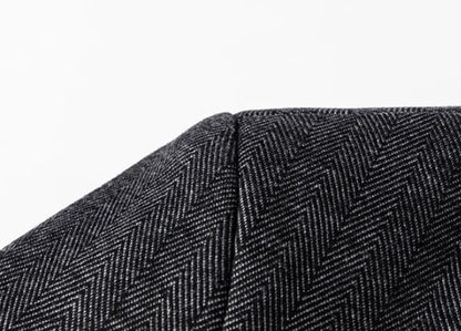 Men's 2024 Business Casual Single Suit Jacket High Quality Herringbone Wool Blend Single Breasted Stylish Handsome Line Bag