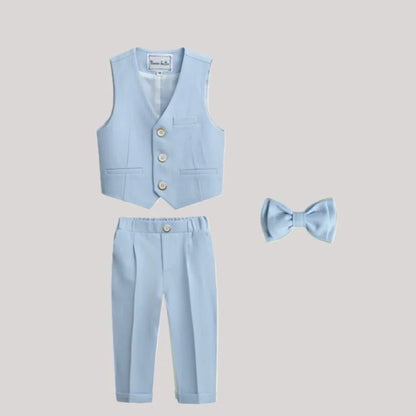 Kids Formal Suit Set Boys Girls Wedding Blazer Multi-Piece Pink Performance Costume
