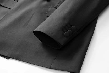 Luxury Wool Silk Suit Jacket Men Double Breasted Casual Business Dress Coats Autumn/Winter Banquet Party Wedding Groom Blazers