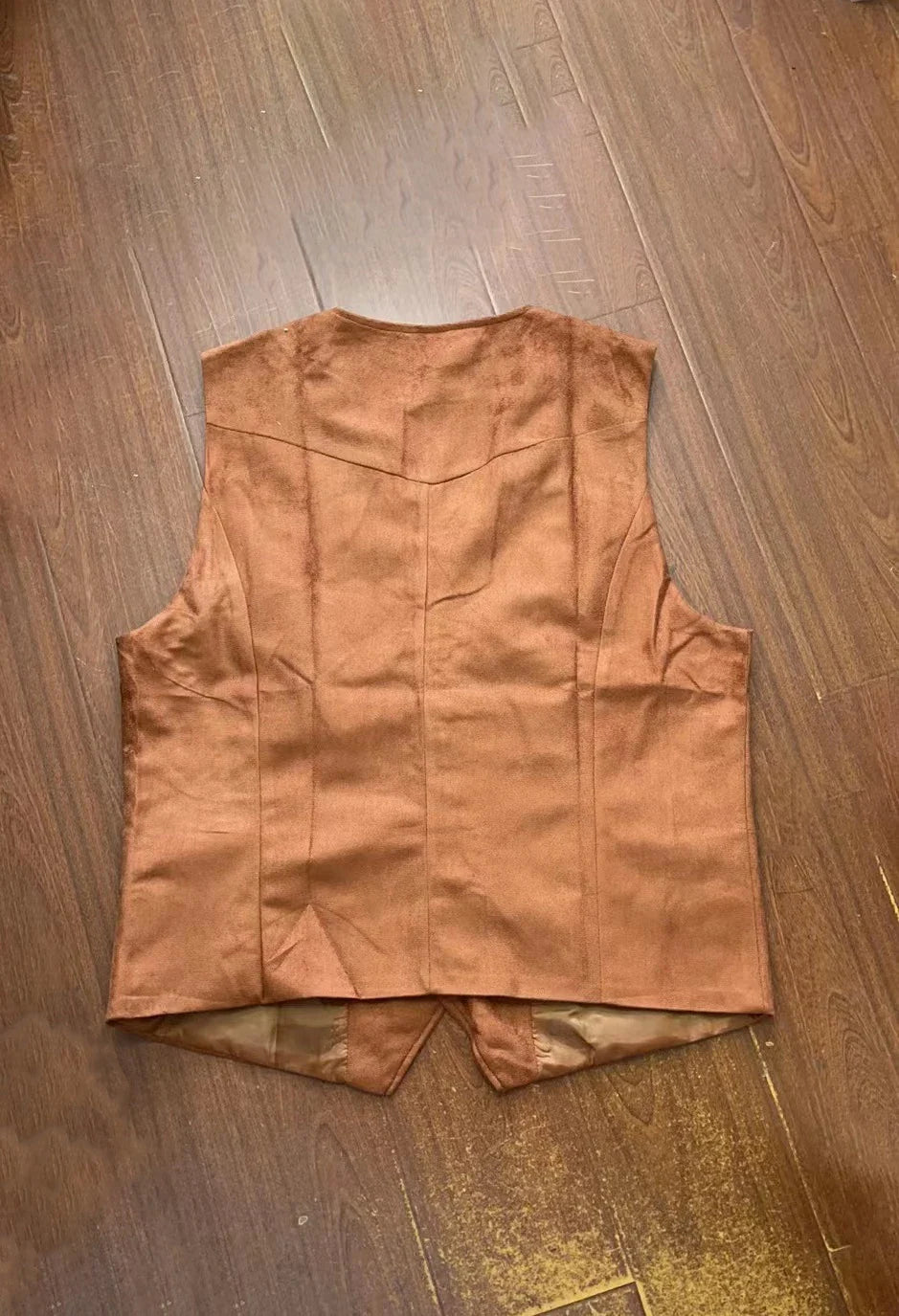 Men's Plus Size Fleece Vest V-Neck Single Breasted Smart Casual Waistcoat for Weddings & Business
