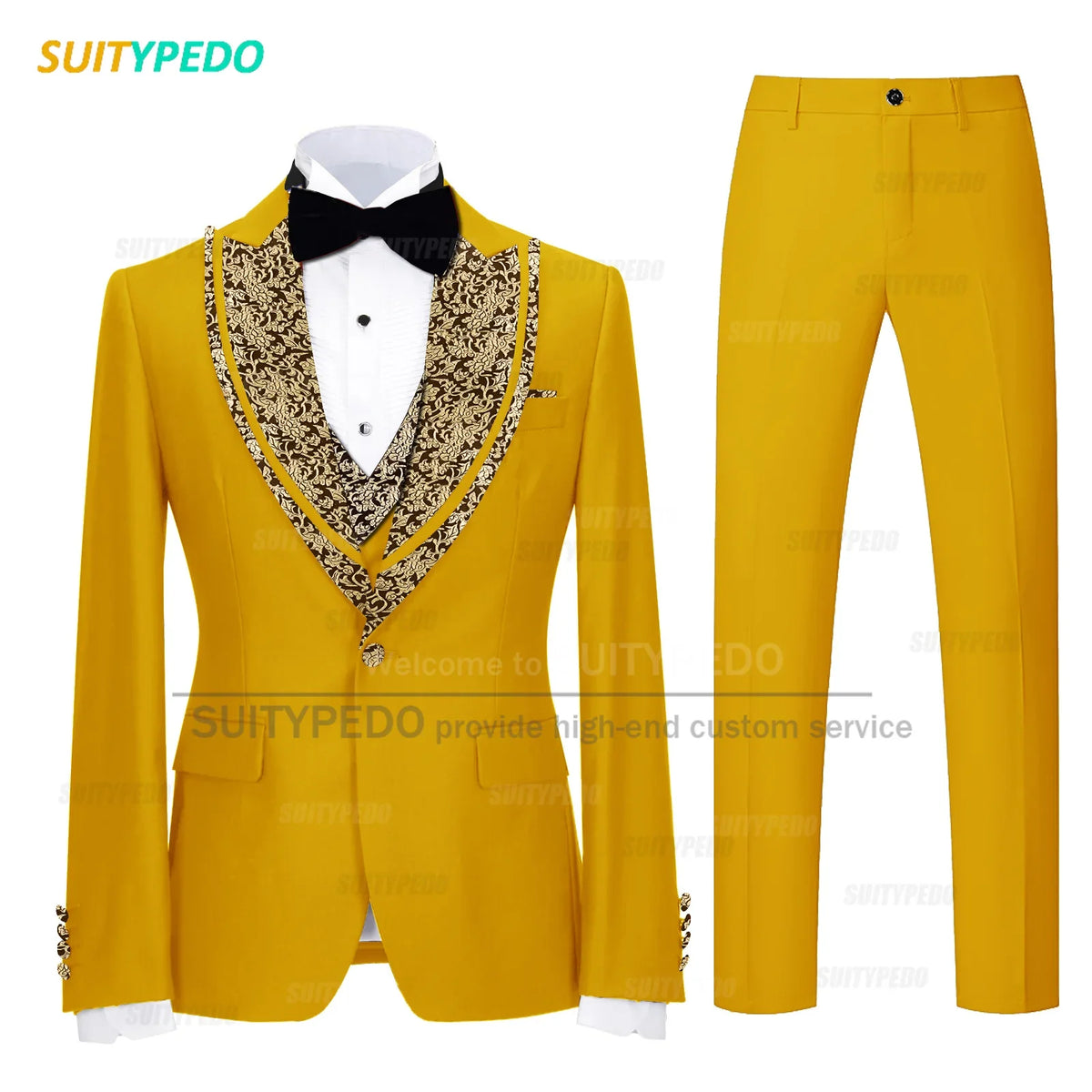 Classic Black Set For Fashion Children Wedding Flower Kid Slim Fit Costumes Formal Party Elegant Blazer Vest Pants 3 Pieces