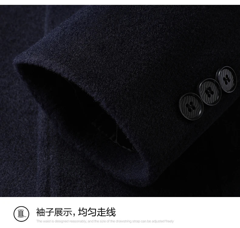 Spring/Summer new men's high-end wool suit jacket - stylish and form-fitting suit top, suitable for home and daily wear.