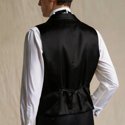 Men's Formal Vest – Single Button Bright Lapel Waistcoat for Weddings & Business