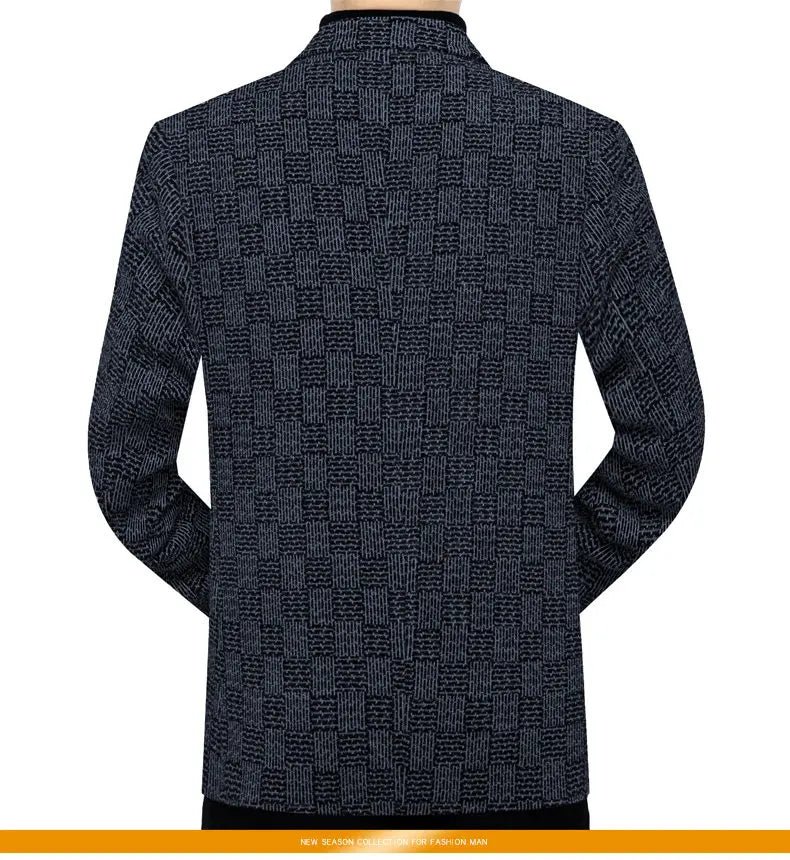 Men's Smart Casual Blazer – Single-Breasted Suit Jacket for Spring & Autumn in Black & Khaki