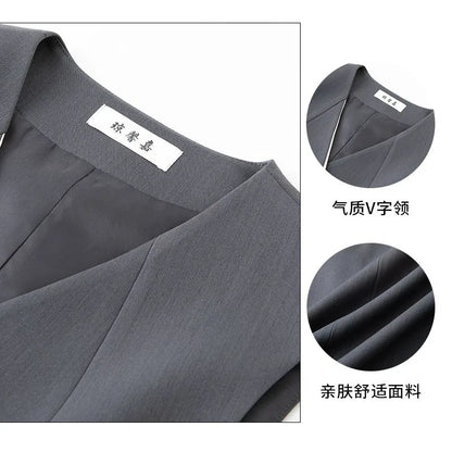 Old money style irregular suit vest women's vest 2025 spring and autumn new layered commuting professional capable shoulders