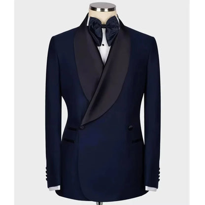 1 Piece One Button Men's Blazer Set Shawl Lapel Business Suit Wedding Tuxedos Prom Groom British Style Tailored Coat