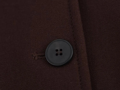 Women Fall Vintage Elegant Blazer Lapel Cinched-Waist Brown Blazer 2025 Autumn Fashion High Street Commute Lady Suit
