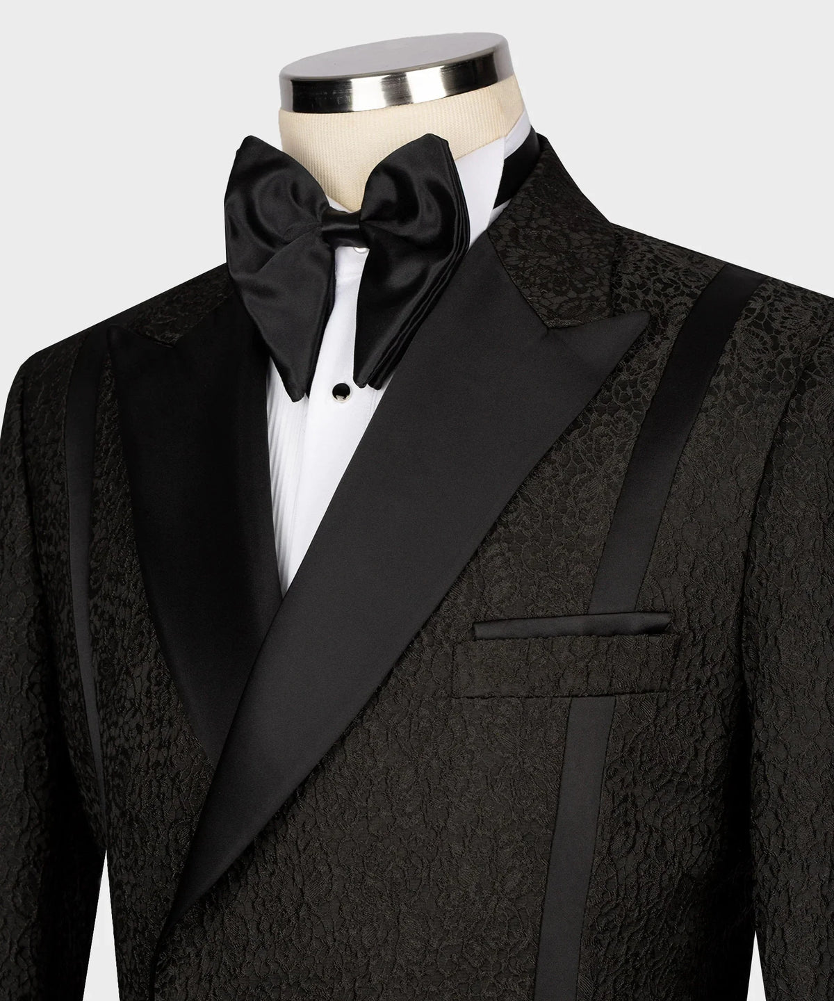 Leisure Men's Suit 2 Pieces Appliques Lapel Blazer Pants Bow Collar Wedding Tuxedos Work Business Formal Customized M7160