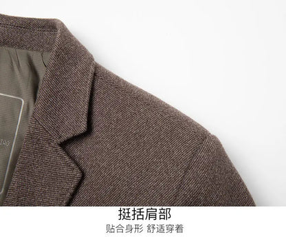 Men's Smart Casual Blazer with Down Liner – Versatile Spring Autumn Suit Jacket
