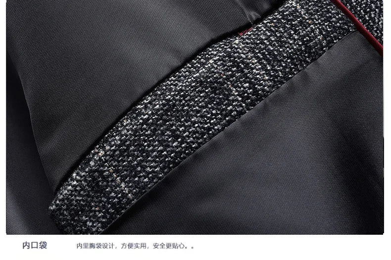 Blazer's New Outdoor Men's Fashion, Sporty and Slimming British Style Business Gentleman's Versatile Wedding Checkered Blazer