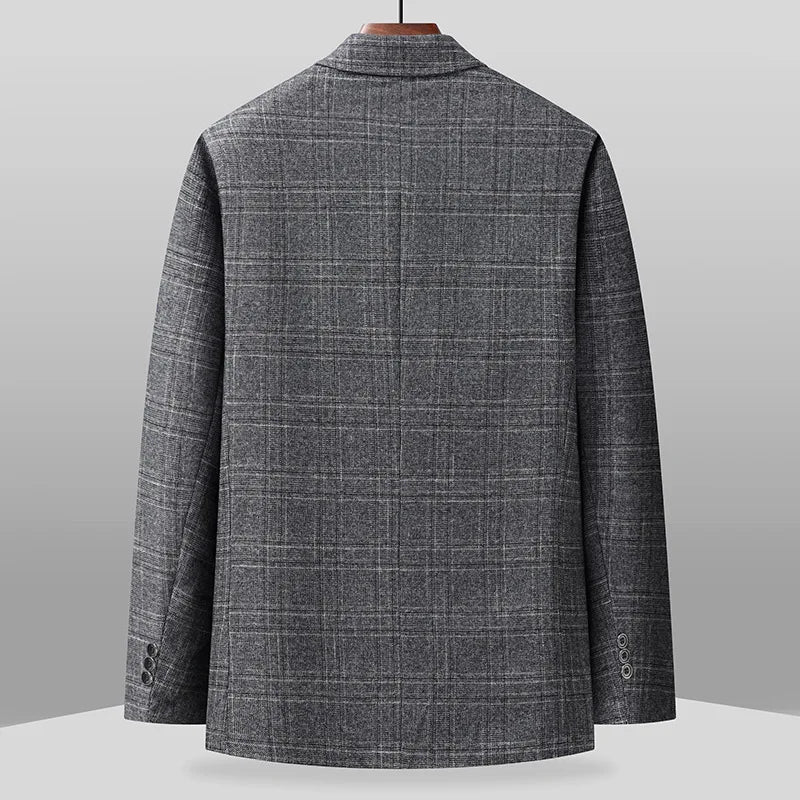 Blazer's New Outdoor Men's Fashion, Sporty and Slimming British Style Business Gentleman's Versatile Wedding Checkered Blazer