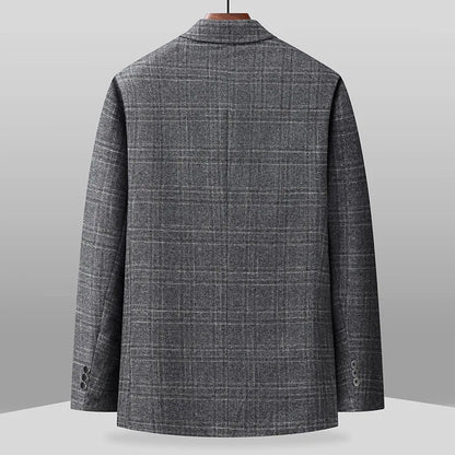 Blazer's New Outdoor Men's Fashion, Sporty and Slimming British Style Business Gentleman's Versatile Wedding Checkered Blazer