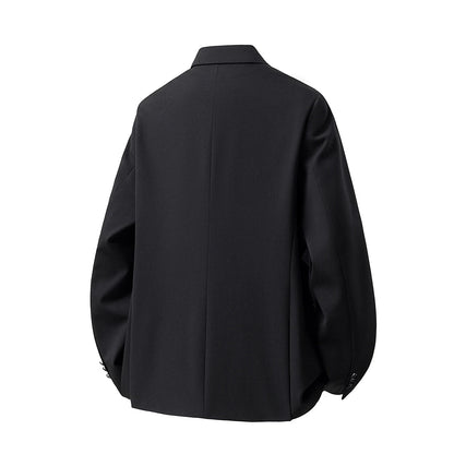 Patchwork Satin Double-breasted Designer Mens Black Blazer Hombre Elegant Groom Wedding Banquets Party Suits Jackets Coats 5XL