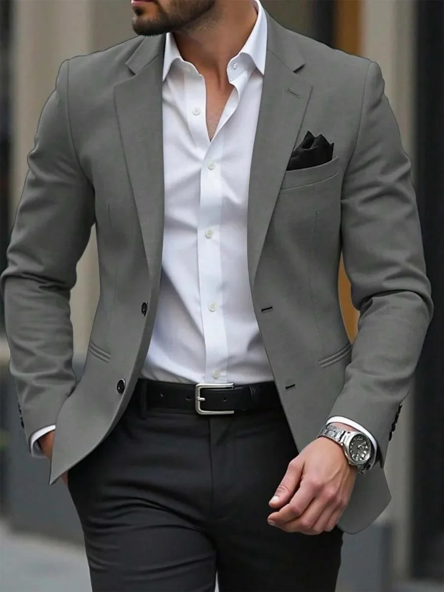 XS-6XL Casual Wedding Men Suits Blazer Business Office Groom Wear Tops Tuxedo Jacket Notch Lapel Two Buttons One Coat for Daily