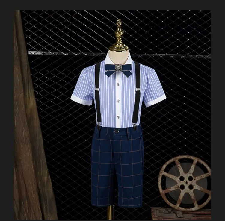 Flower Boys Wedding Suit Children Birhtday Photograph Dress Kids Fromal Blazer Set School Child Graduation Performance Costume