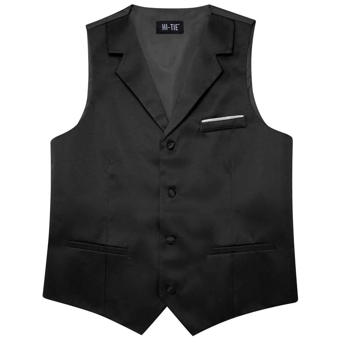 Men's Vest with Tie V-Neck Jacquard Waistcoat for Tuxedo Business Party