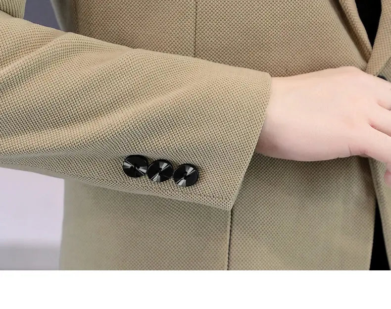 Blazer Men Fashionable Outdoor Wedding Versatile Slimming and Casual Korean Version Golden Mink Velvet Velvet and Cotton Blazer
