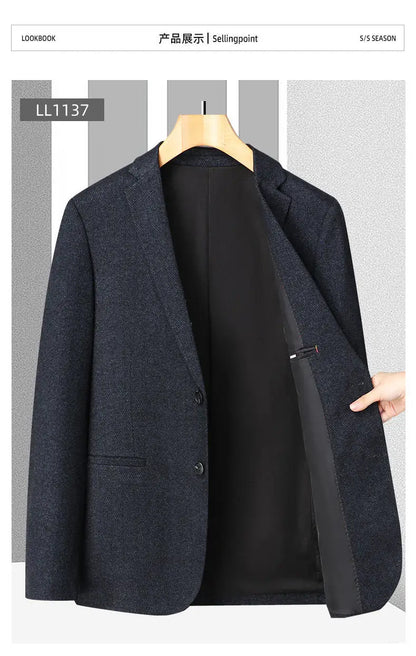 Men's Business Casual Blazer men Fabric Single-Breasted Suit Jacket for Office Daily Wear man Sport Coat  for Work Meetings