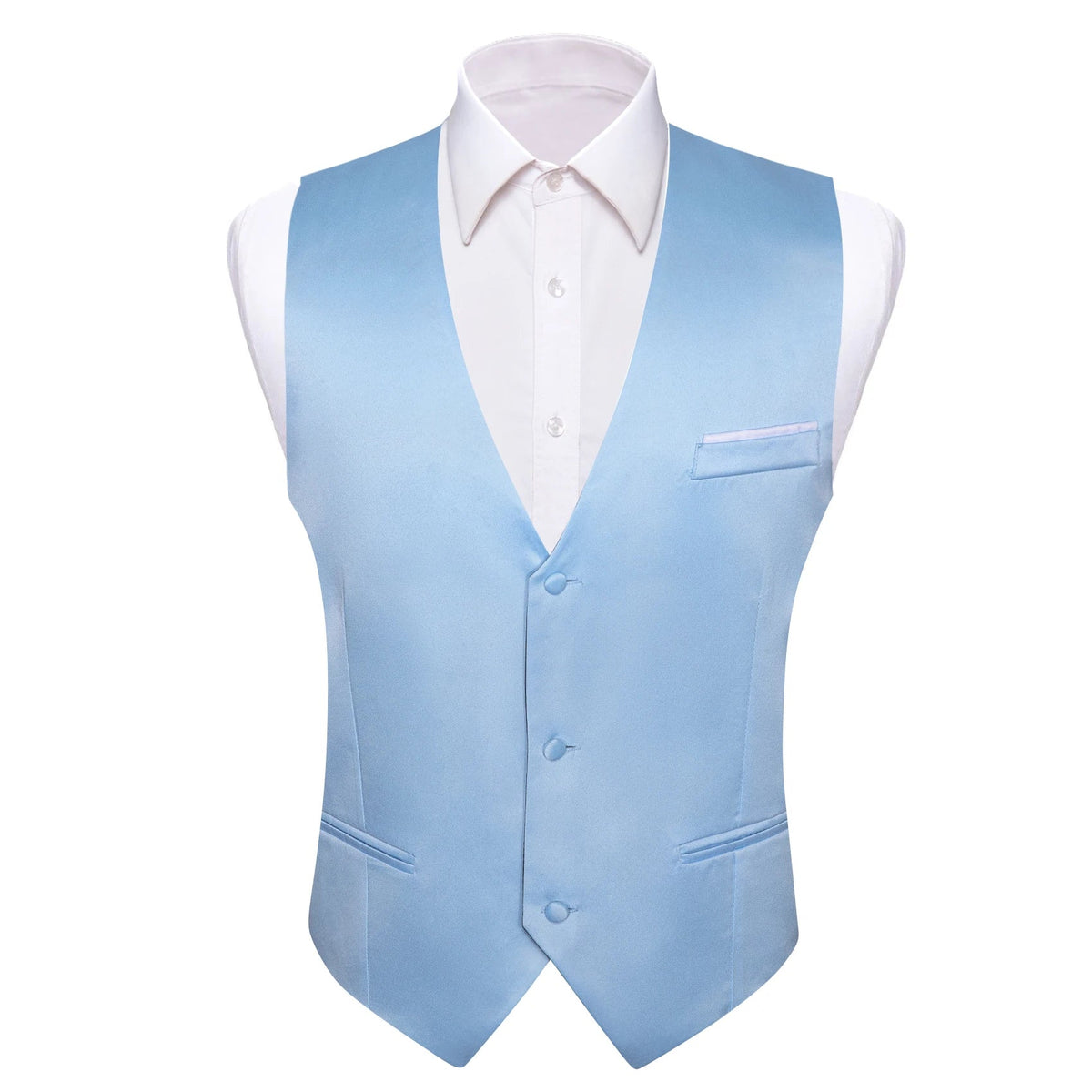 Men's Satin Vest Slim Fit Single-Breasted Waistcoat for Weddings and Formal Occasions