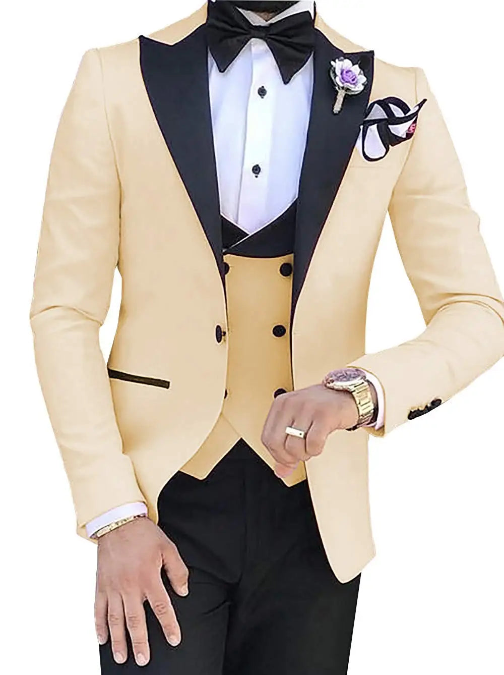 Men wedding Suits For Men Custom Made Groom Groomsmen Tuxedos Wedding Men Suit Terno Masculino(Jacket+Pant+Vest)