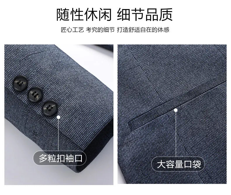 Blazer Men's Fashion Gentleman Business Slimming Performance Banquet Hosting Casual Wedding Anti-wrinkle No-ironing Blazer