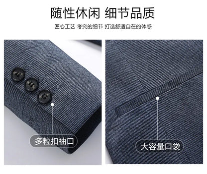 Blazer Men's Fashion Gentleman Business Slimming Performance Banquet Hosting Casual Wedding Anti-wrinkle No-ironing Blazer