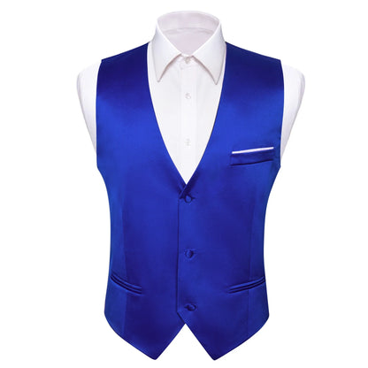 Men's Satin Vest Slim Fit Single-Breasted Waistcoat for Weddings and Formal Occasions