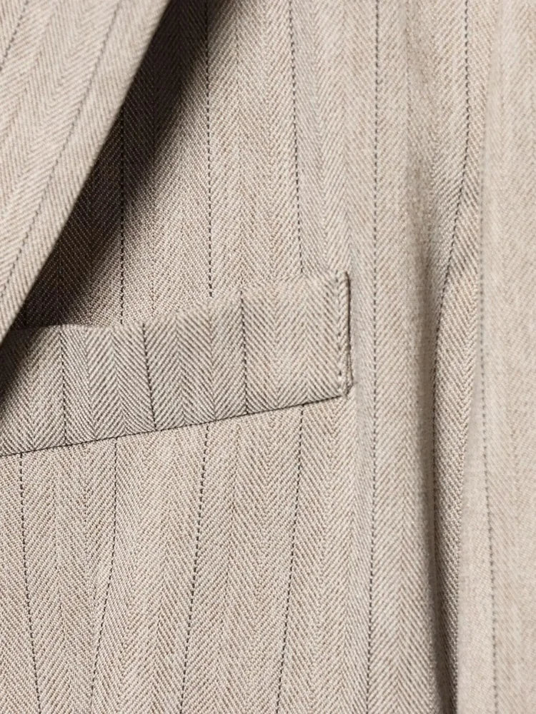 Women's Belted Stripe Blazer Jacket Structured Slim Suit Coat  Office Chic Long Sleeve Tailored Waist Belt Jacket Women
