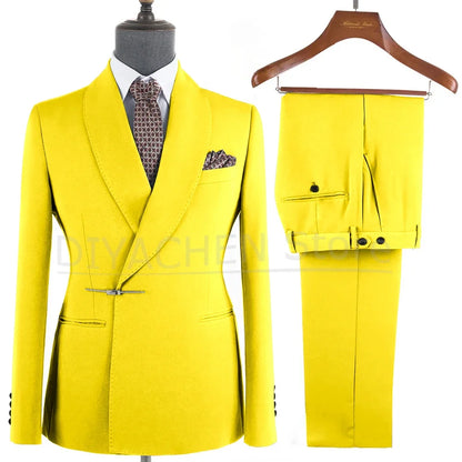 Ternos Masculino – Smoking Masculin à Revers Métalliques, Tissu Formel, Cigar Masculino