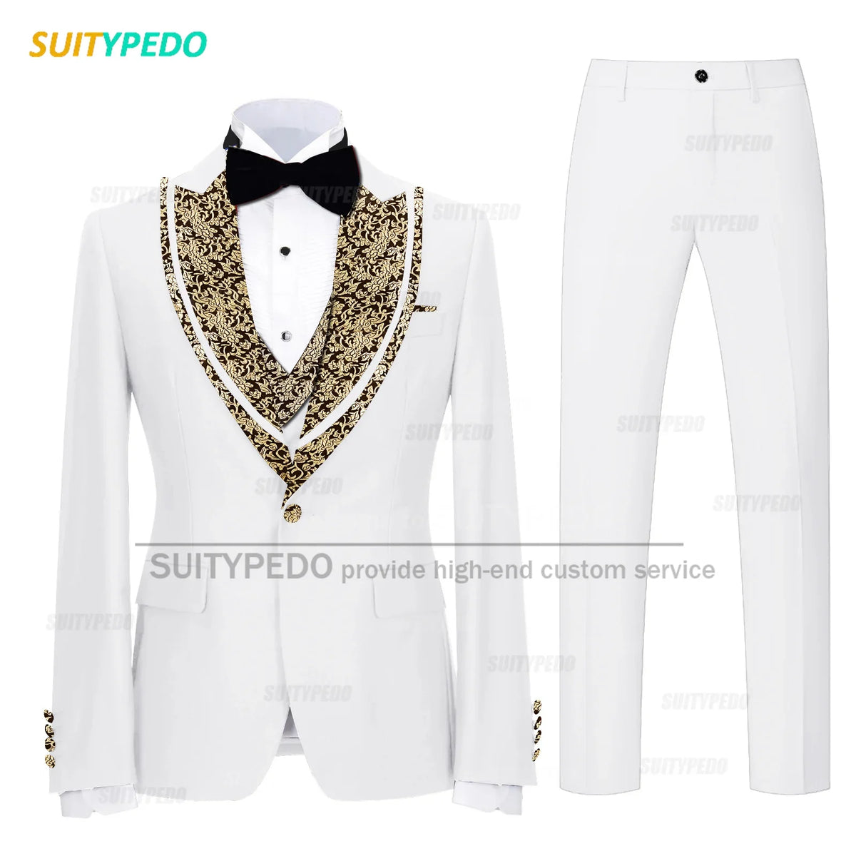 Classic Black Set For Fashion Children Wedding Flower Kid Slim Fit Costumes Formal Party Elegant Blazer Vest Pants 3 Pieces