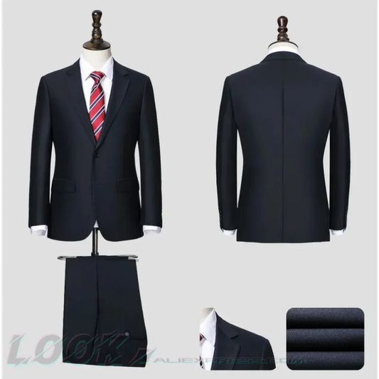 Men's Wool Business Suit – Single Breasted Formal Suit for Men | Work & Wedding