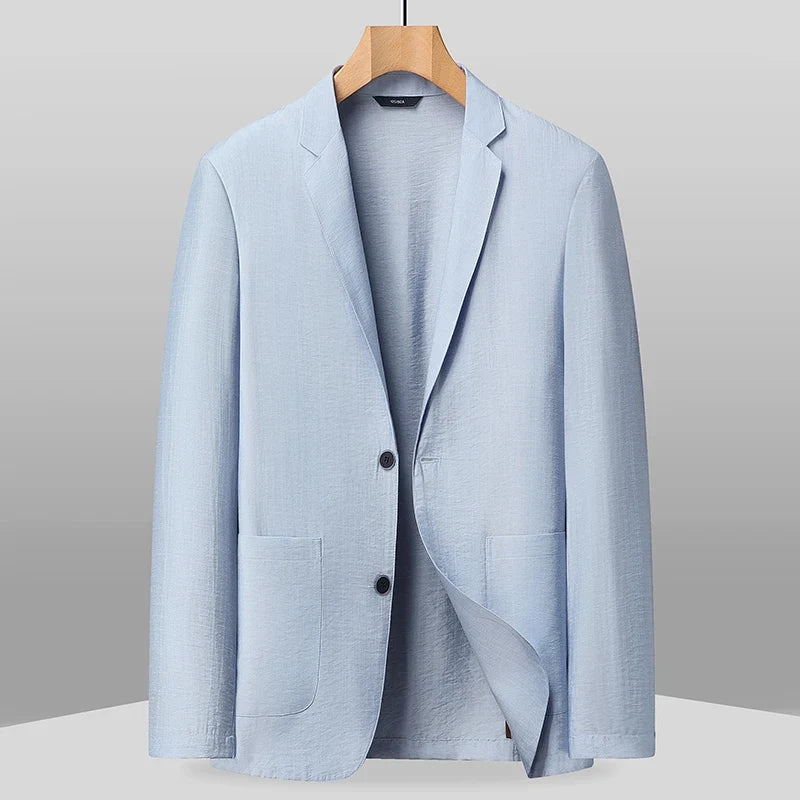 Blazer Men's Fashion Outdoor Travel Wedding Stylish Multi-purpose Casual Slim-Fitting Lightweight Cool and Breathable Blazer