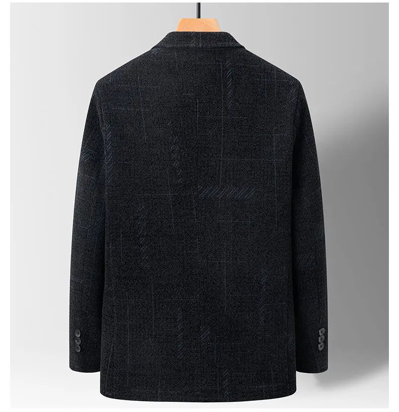 2025 Men's Casual Business Suit Coat with Fur High-Quality Fashionable Stylish Versatile Outerwear for Men