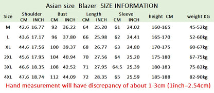 Blazer Men's Business Gentleman Wedding Fashion Best Man Solid Color Slim Fit Casual Mink Velvet with Cotton Thickened Blazer