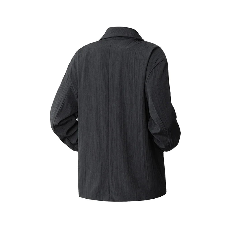 Men's Double Breasted Smart Casual Blazer – Black & Coffee | Spring Autumn Jacket