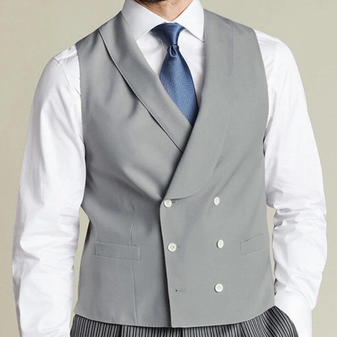 Men's Double Breasted Vest for Weddings, Business & Formal Occasions