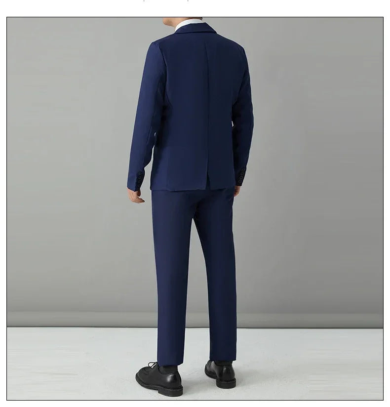 Men's Slim Fit Suit Set – Smart Casual Blazer and Pants for Business, Wedding & Formal Occasions