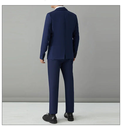 Men's Slim Fit Suit Set – Smart Casual Blazer and Pants for Business, Wedding & Formal Occasions