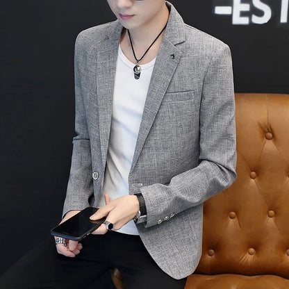 Blazer: Outdoor Fashion, Business-style, Gentleman's Wedding Host, Campus Casual, Relaxed, Korean-style, Youthful Men's Blazer