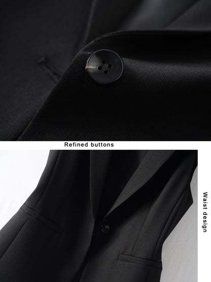 Fashionable Spring and Autumn Sleeveless Suit Vest for Women's Workplace Elegant Versatile Slim Suit Collar Vest Top Jacket