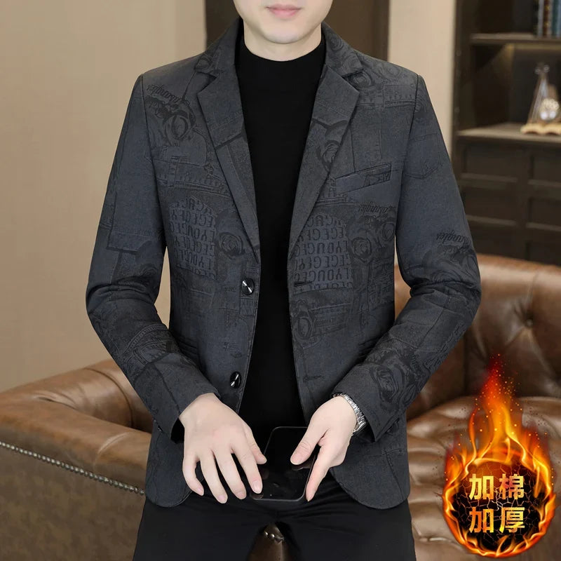 Men's Casual Business Blazer – Single Breasted, Spring Autumn