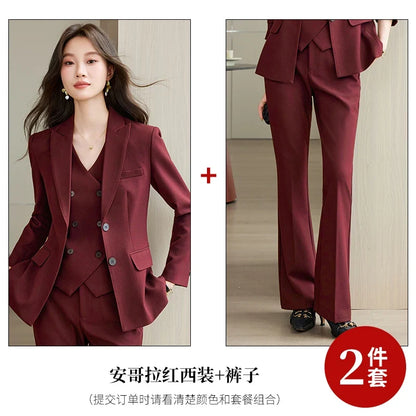 Fashionable Business Women's Outfit High-Quality Two-Piece Set Pants + Suit Jacket Unique Elegance New 2026 Collection