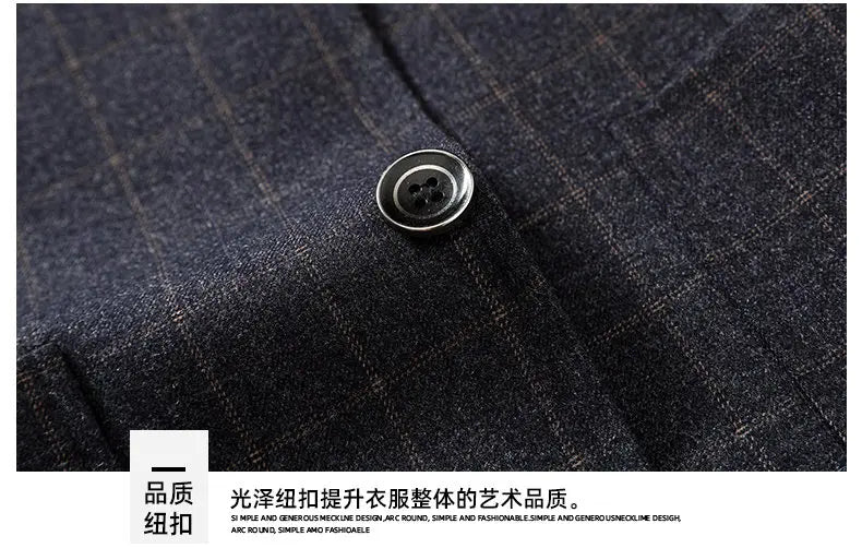 Men's Blazer Single Breasted Casual Suit Jacket for Spring Autumn