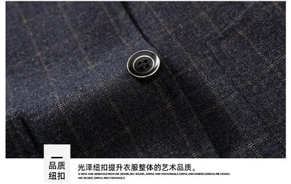 Men's Blazer Single Breasted Casual Suit Jacket for Spring Autumn