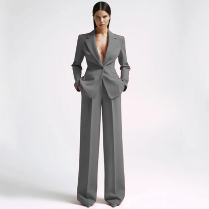 Mint Green 2-Piece Women's Pant Suits Elegant Wedding Occasion Clothing Slim Fit Formal Office Lady Blazer Set(Jacket+Pants)
