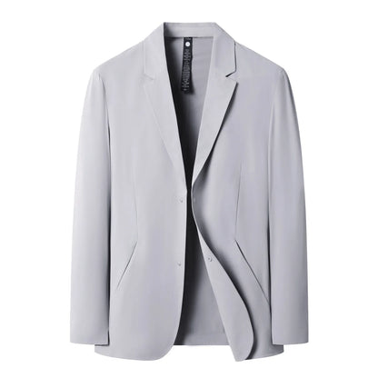 Men's Jacquard Blazer Smart Casual Sun-Protective Suit Coat Spring Summer