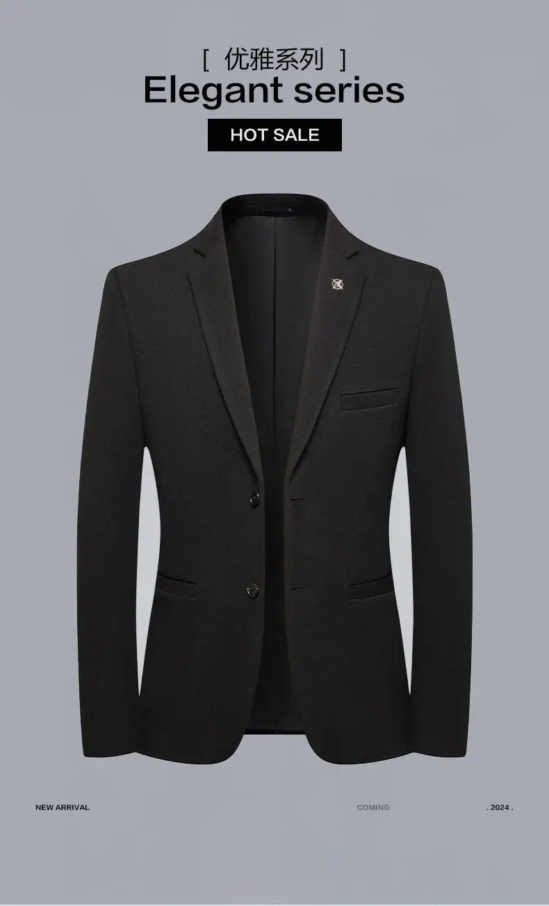 Blazer's New Men's Fashion Outdoor Travel Solid Color, Youthful Wedding, Hosting, Campus Slimming, Casual Korean Version Blazer
